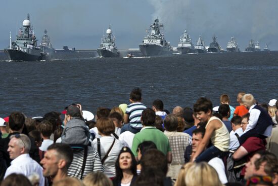 Navy Day celebrations in Russian cities