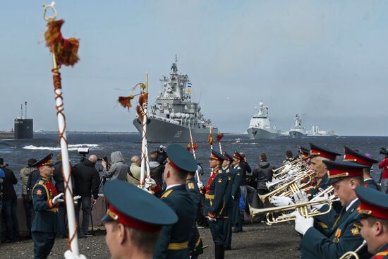 Navy Day celebrations in Russian cities
