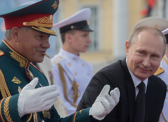 President Putin takes part in Navy Day celebrations