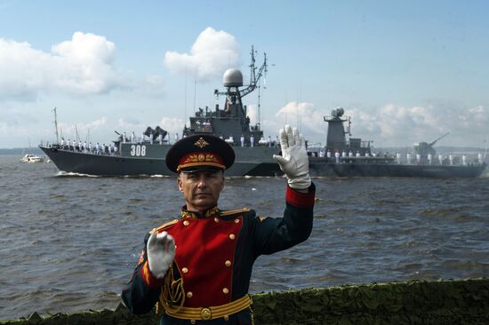 Navy Day celebrations in Russian cities