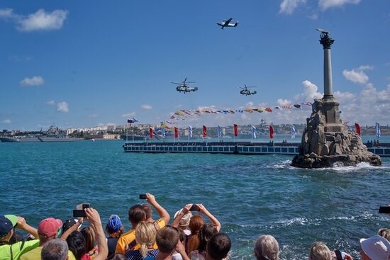 Navy Day celebrations in Russian cities