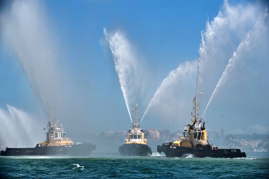 Navy Day celebrations in Russian cities