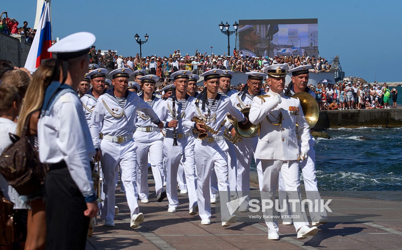 Navy Day celebrations in Russian cities