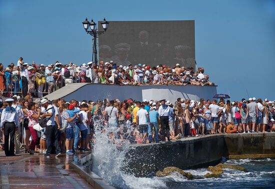 Navy Day celebrations in Russian cities