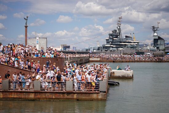 Navy Day celebrations in Russian cities