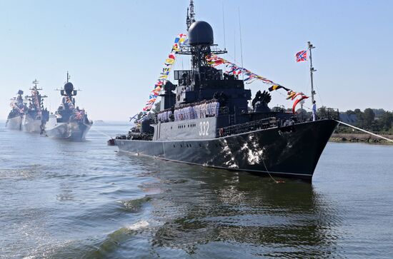 Navy Day celebrations in Russian cities