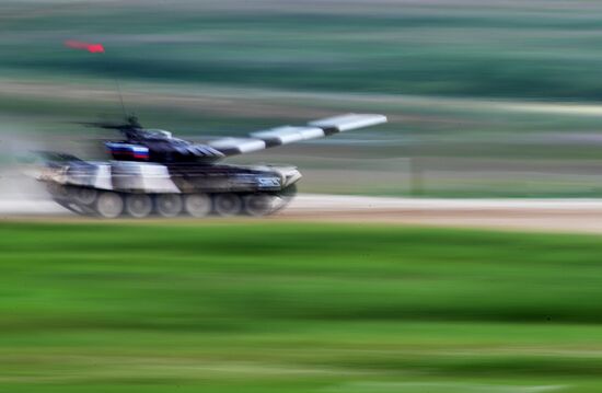 First round of Tank Biathlon Individual Pursuit Race competition. Day four