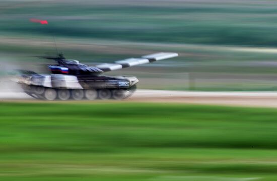 First round of Tank Biathlon Individual Pursuit Race competition. Day four