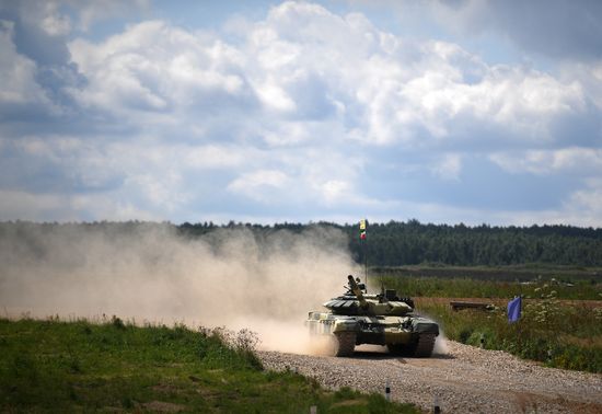 First round of Tank Biathlon Individual Pursuit Race competition. Day four