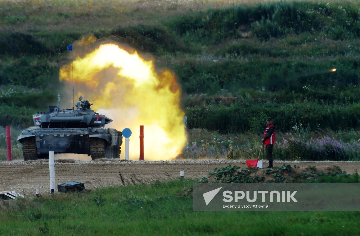 First round of Tank Biathlon Individual Pursuit Race competition. Day four