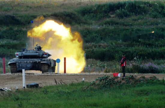 First round of Tank Biathlon Individual Pursuit Race competition. Day four