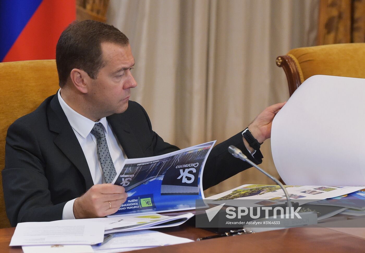 Prime Minister Dmitry Medvedev at Skolkovo Foundation Board of Trustees meeting