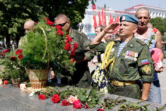 Paratroopers' Day celebration in Lugansk