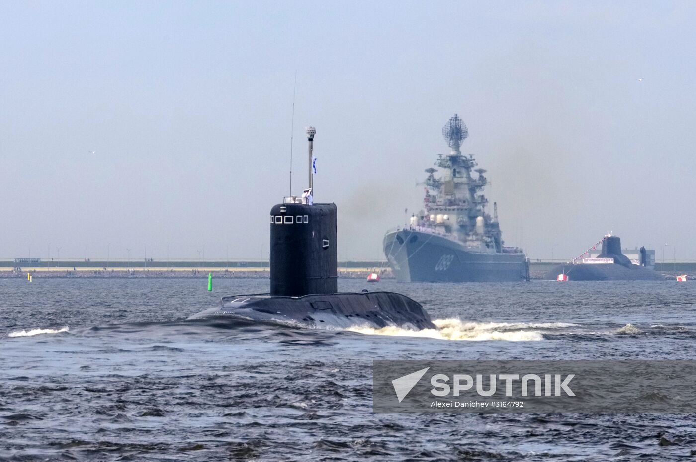 Final rehearsal of naval parade to celebrate Russian Navy Day in Kronstadt