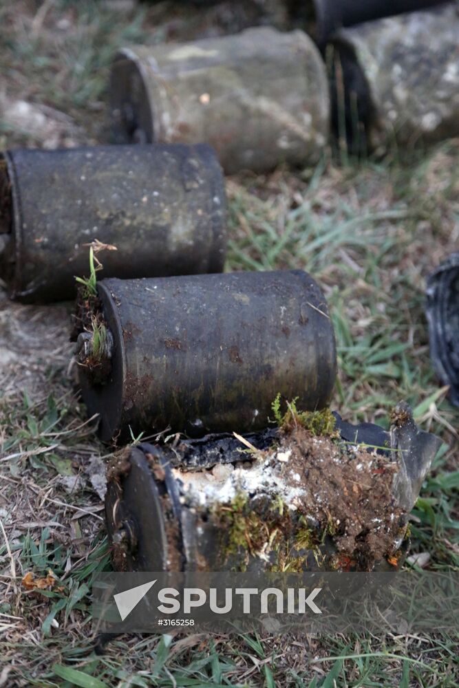 Site of munition depot blast in Abkhazia