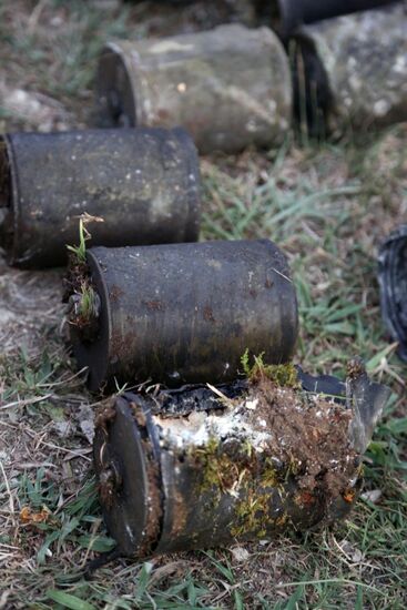 Site of munition depot blast in Abkhazia