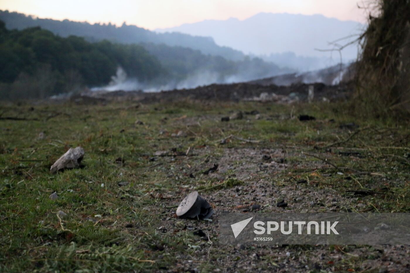 Site of munition depot blast in Abkhazia