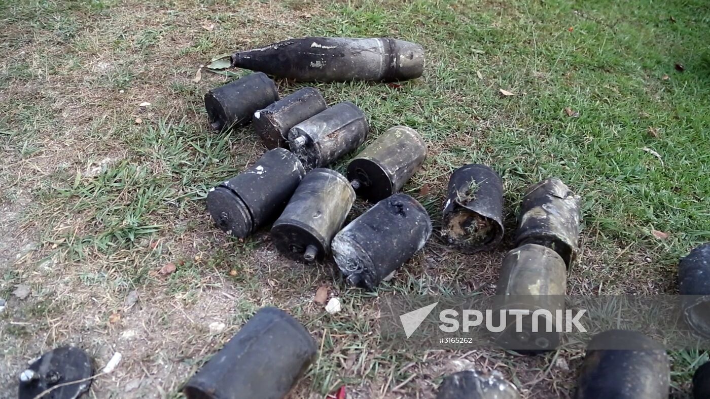 Site of munition depot blast in Abkhazia