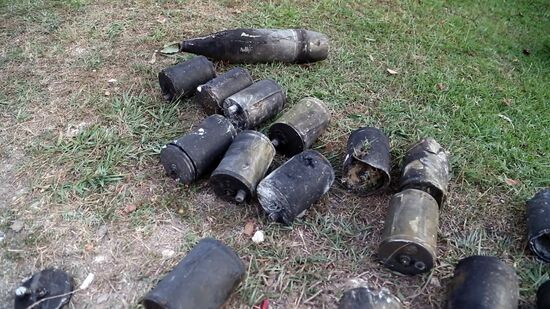 Site of munition depot blast in Abkhazia