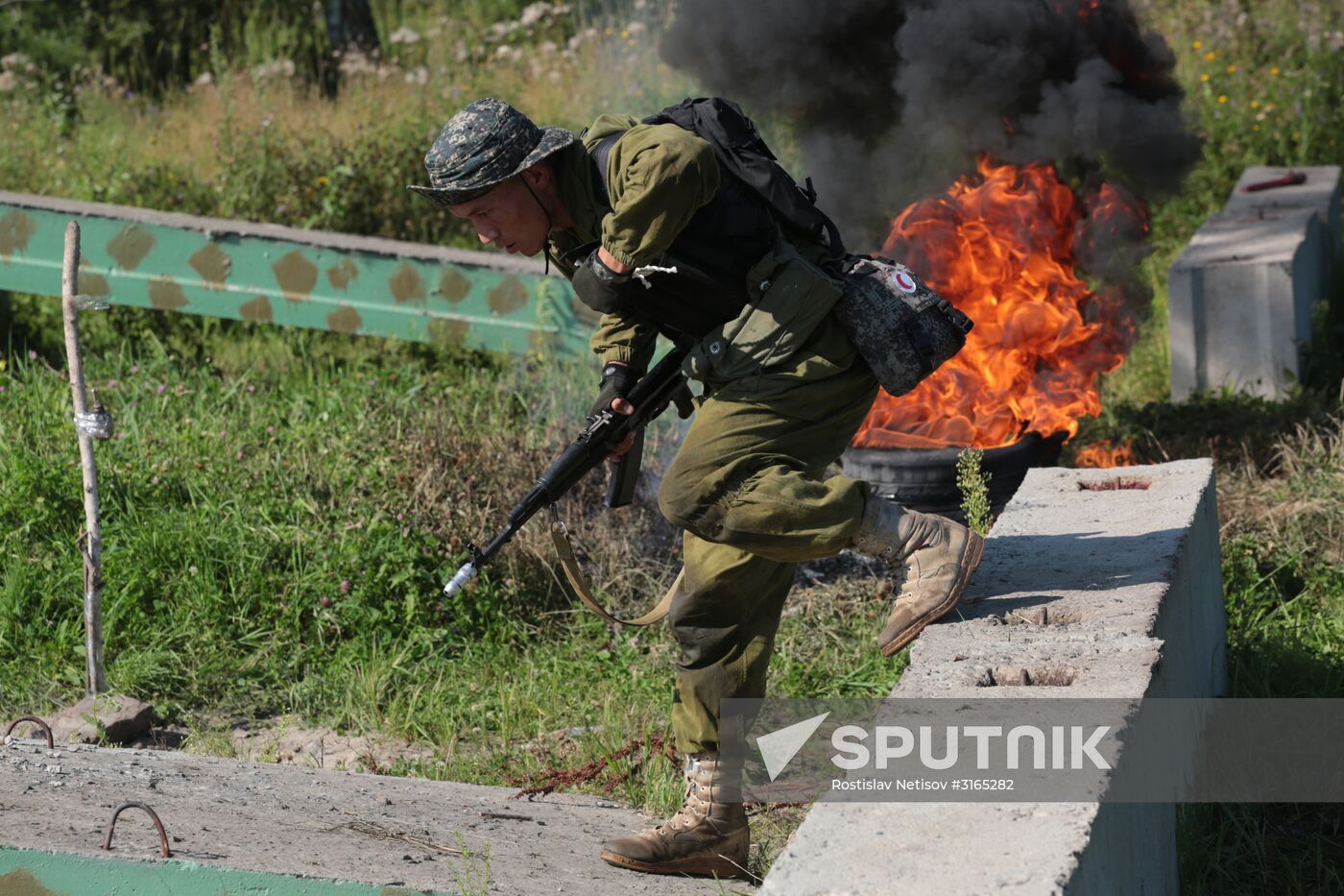 Army Scout Masters international contest in Novosibirsk Region