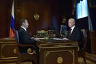 Prime Minister Dmitry Medvedev meets with Moscow Mayor Sergei Sobyanin