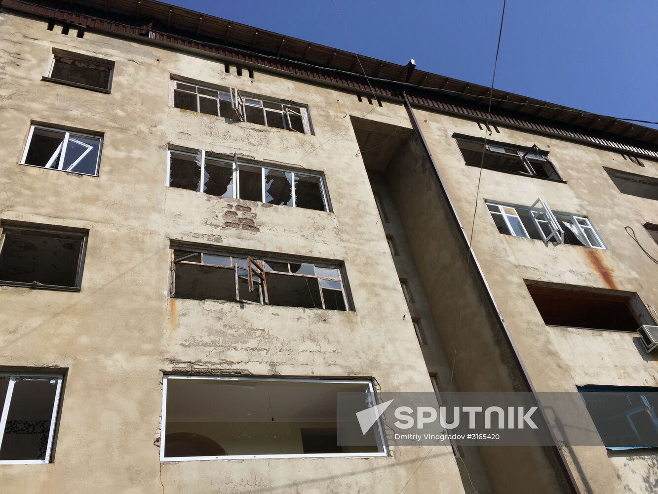 Site of munition depot blast in Abkhazia