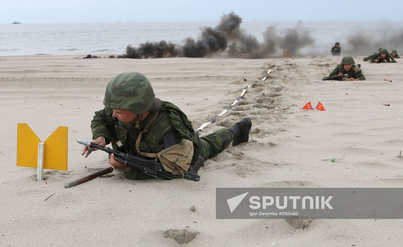 Tactical drill on air- and sea-borne assault in Kaliningrad Region
