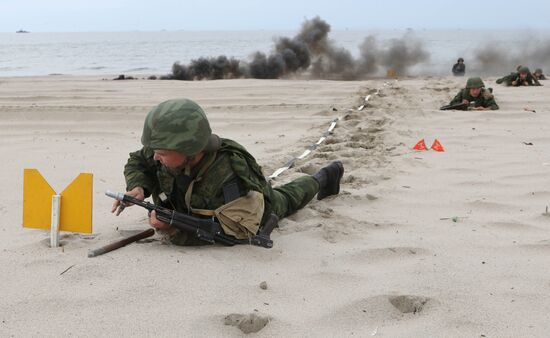 Tactical drill on air- and sea-borne assault in Kaliningrad Region