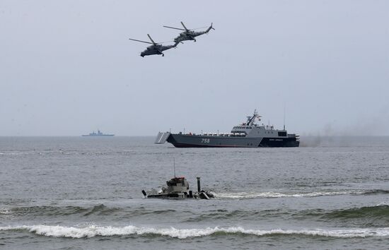 Tactical drill on air- and sea-borne assault in Kaliningrad Region
