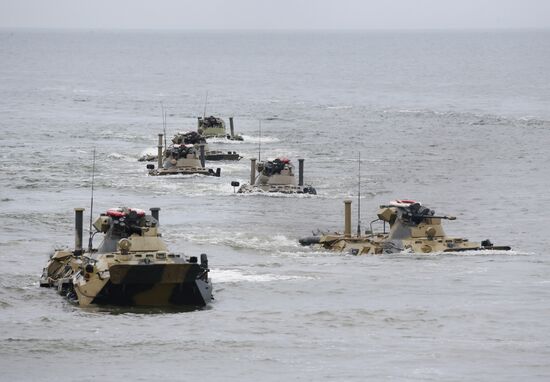 Tactical drill on air- and sea-borne assault in Kaliningrad Region