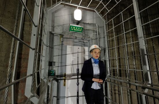 Open-air observation deck on Ostankino TV tower