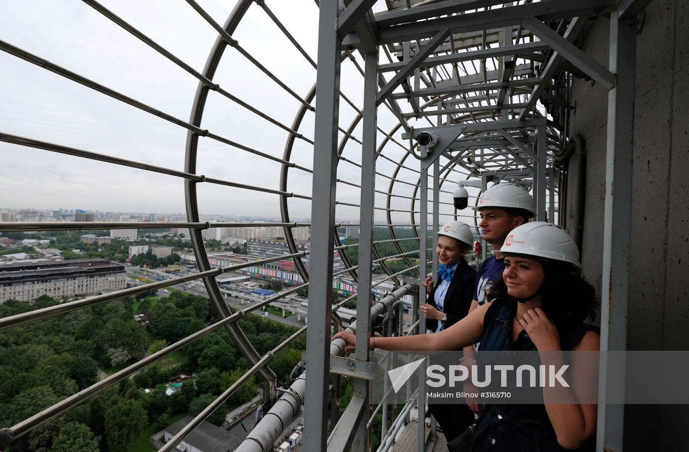 Outdoor observation deck on Ostankino TV tower