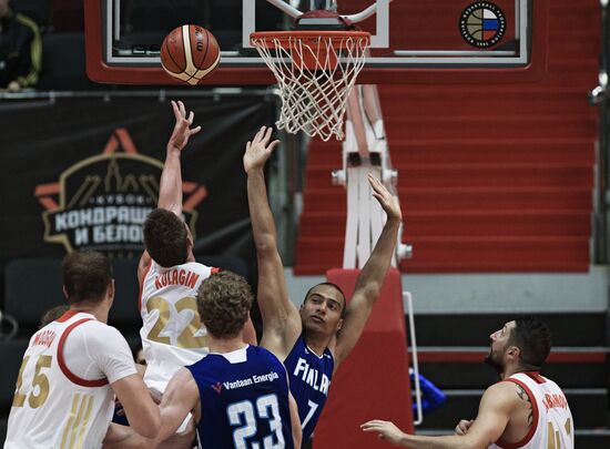 International basketball tournament "Kondrashin and Belov Cup." Russia vs. Finland