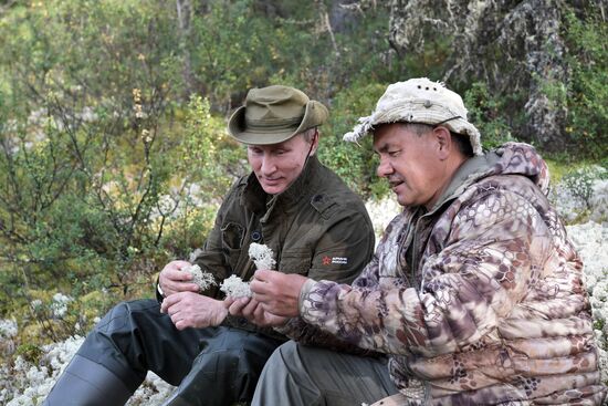 Russian President Vladimir Putin on vacation in Republic of Tyva