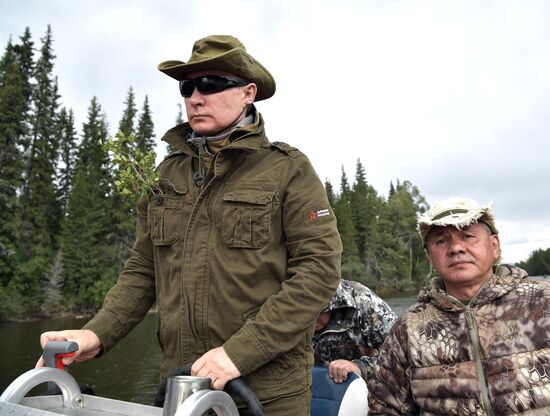 Russian President Vladimir Putin on vacation in Republic of Tyva