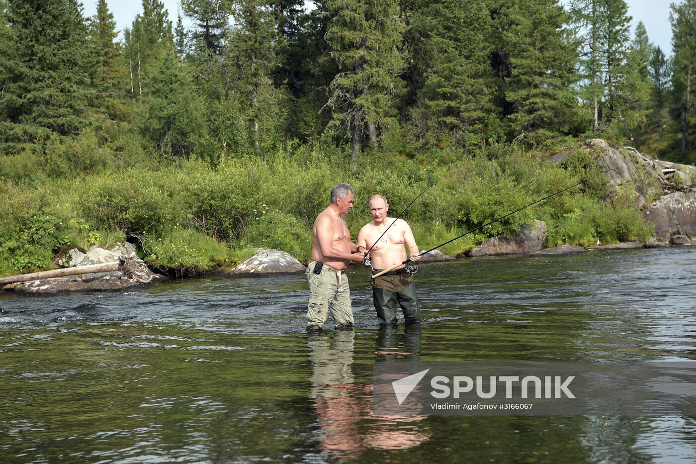 Russian President Vladimir Putin on vacation in Republic of Tyva