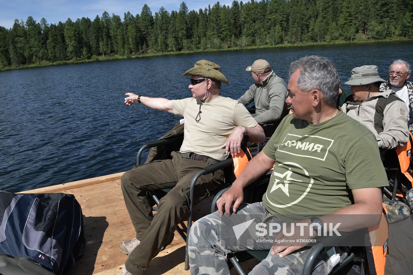 Russian President Vladimir Putin on vacation in Republic of Tyva