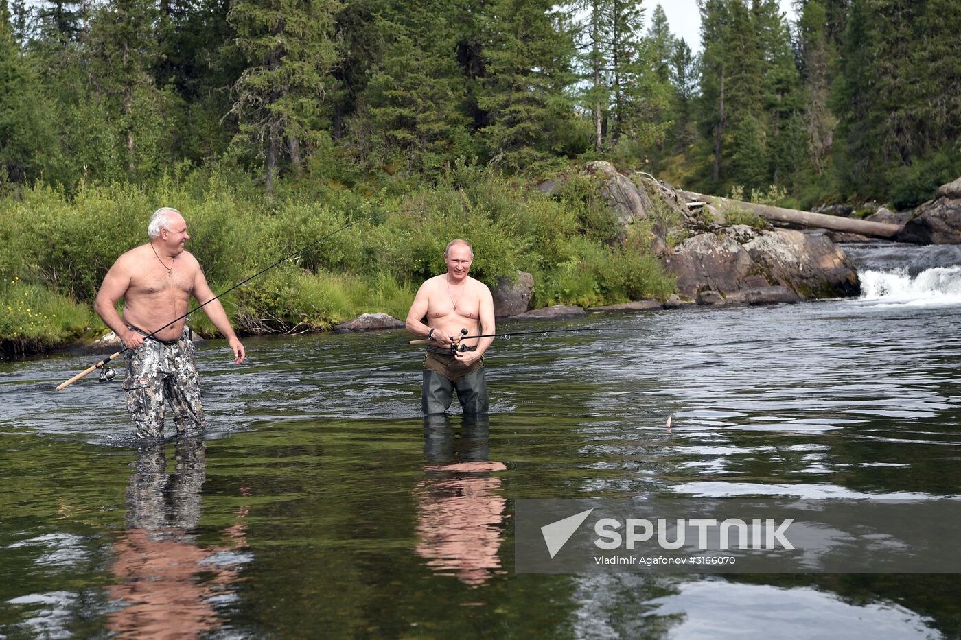 Russian President Vladimir Putin on vacation in Republic of Tyva
