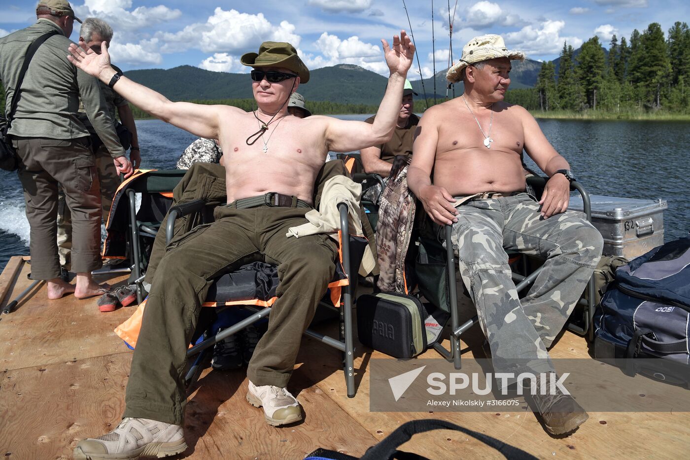 Russian President Vladimir Putin on vacation in Republic of Tyva