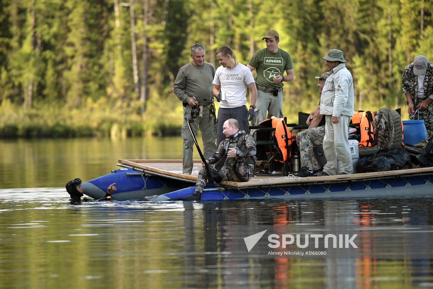 Russian President Vladimir Putin on vacation in Republic of Tyva