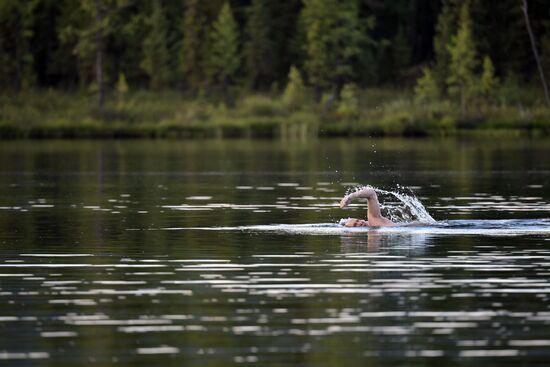 Russian President Vladimir Putin on vacation in Republic of Tyva