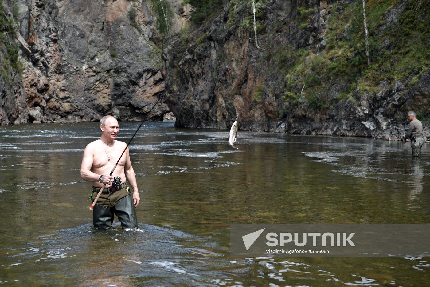 Russian President Vladimir Putin on vacation in Republic of Tyva