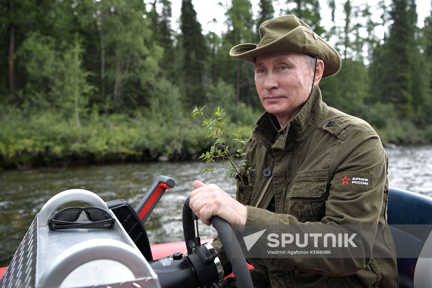 Russian President Vladimir Putin on vacation in Republic of Tyva