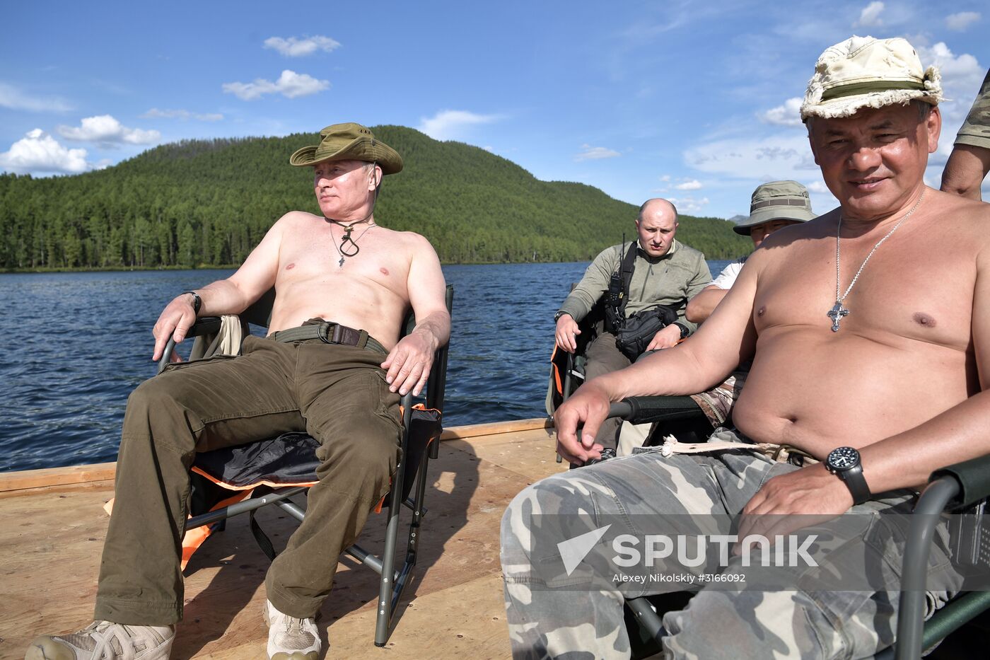 Russian President Vladimir Putin on vacation in Republic of Tyva