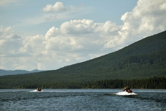 Russian President Vladimir Putin on vacation in Republic of Tyva