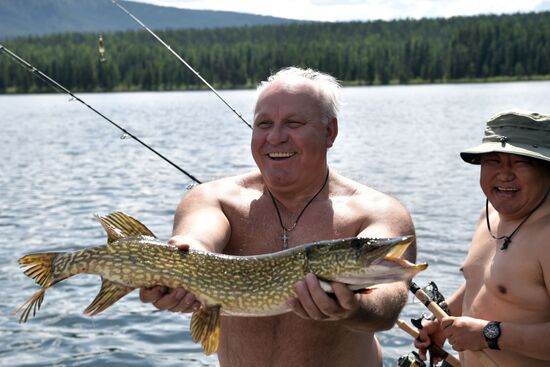 Russian President Vladimir Putin on vacation in Republic of Tyva