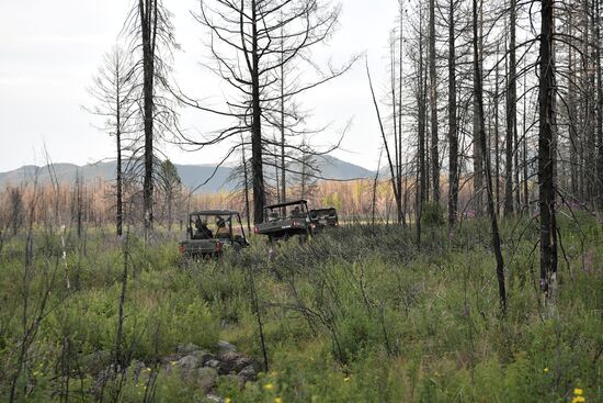 Russian President Vladimir Putin on vacation in Republic of Tyva