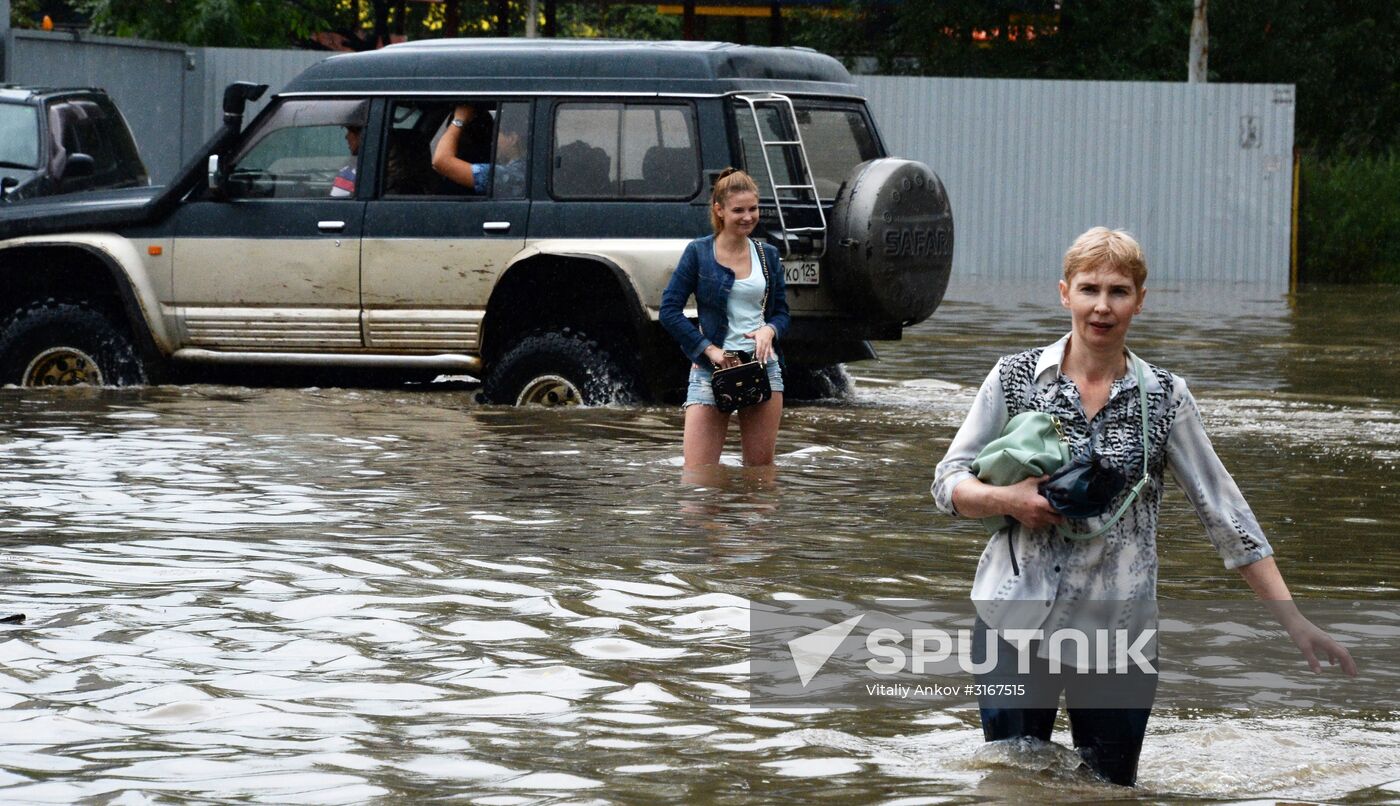 Aftermath of torrential rains in Primorye Territory