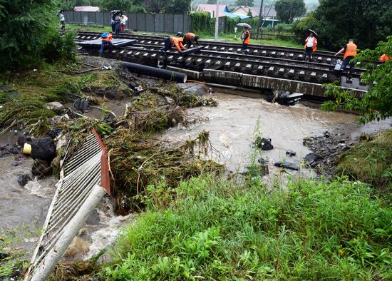 Aftermath of torrential rains in Primorye Territory