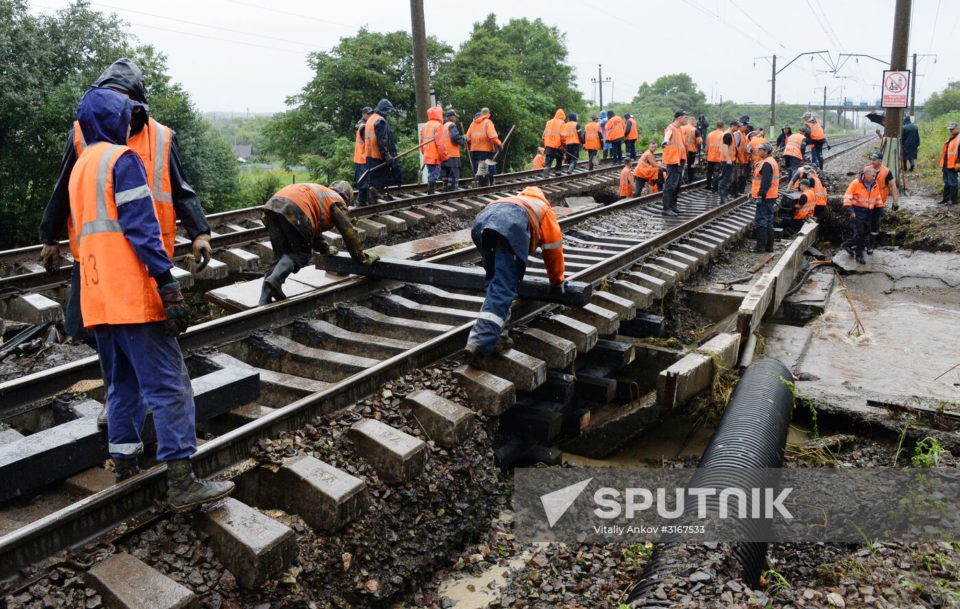 Aftermath of torrential rains in Primorye Territory